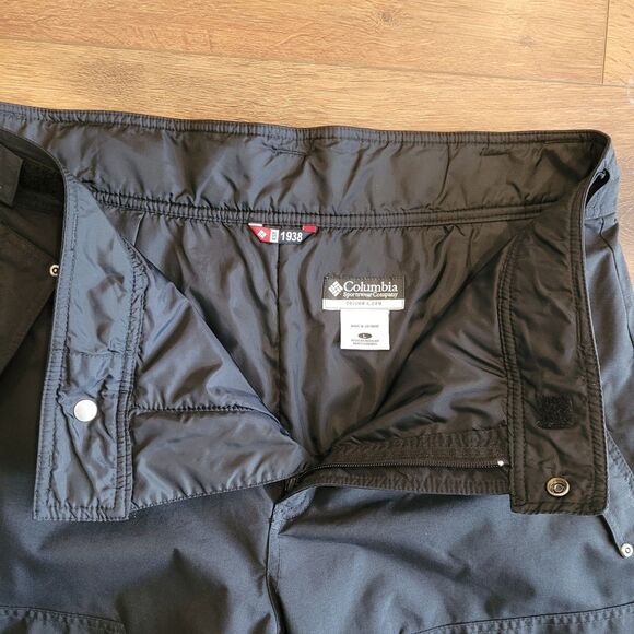 Columbia Omni Tech Pants Mens Large Black Adj Waist 4 Pocket Snow Ski 208 SM8308 - Picture 14 of 16